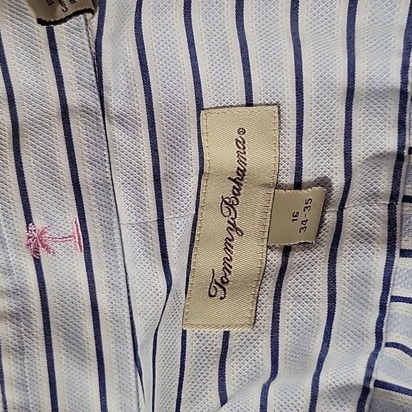 Tommy Bahama Striped Button Down Long Sleeve Dress Shirt M breathable comfort - Picture 5 of 7
